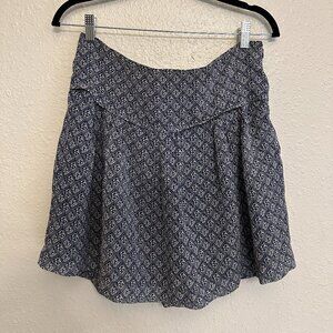 Madewell drop waist printed silk skirt